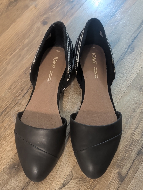 Toms Shoes - Toms Black D'Orsay Pointed Toe Flats